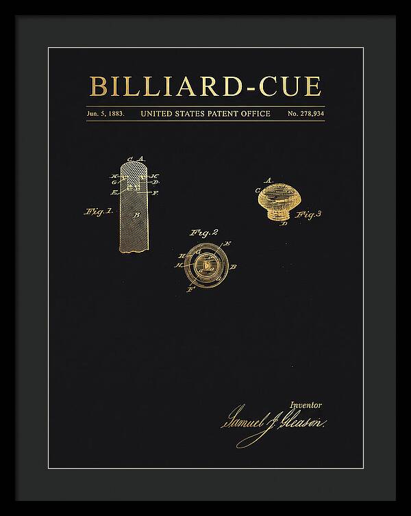 Billiard Cue Gold Patent Us278934a