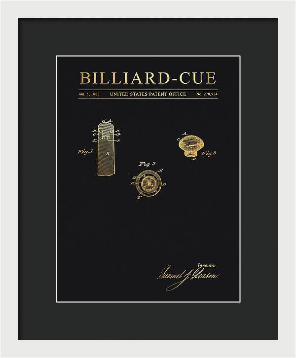 Billiard Cue Gold Patent Us278934a