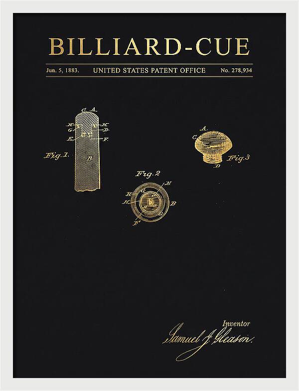 Billiard Cue Gold Patent Us278934a