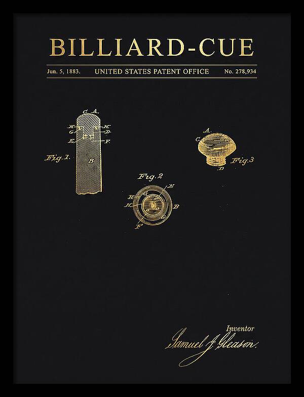 Billiard Cue Gold Patent Us278934a
