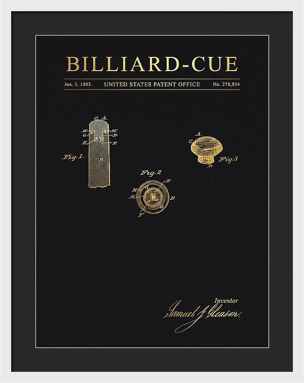 Billiard Cue Gold Patent Us278934a