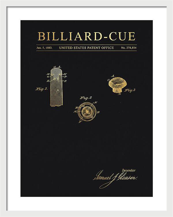 Billiard Cue Gold Patent Us278934a