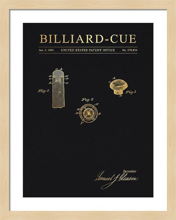 Billiard Cue Gold Patent Us278934a