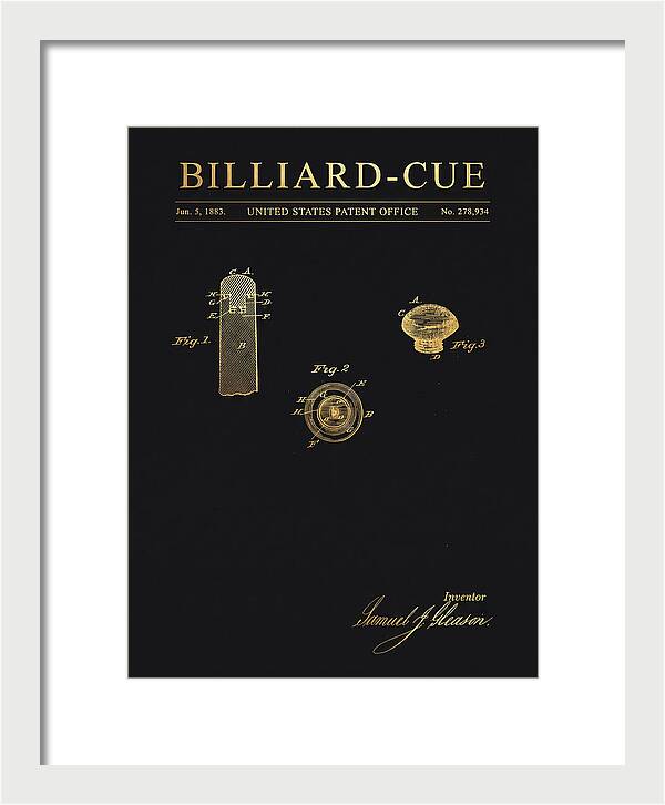 Billiard Cue Gold Patent Us278934a