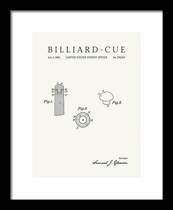 Billiard Cue Minimalist Patent Us278934a