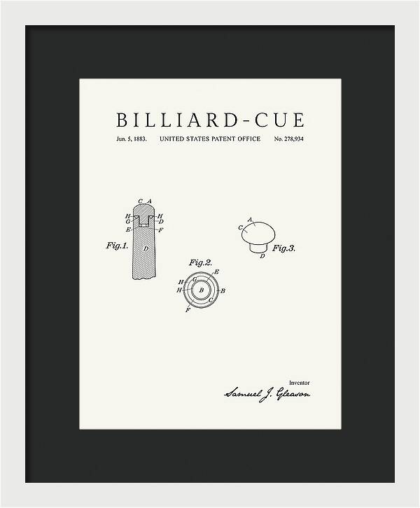 Billiard Cue Minimalist Patent Us278934a