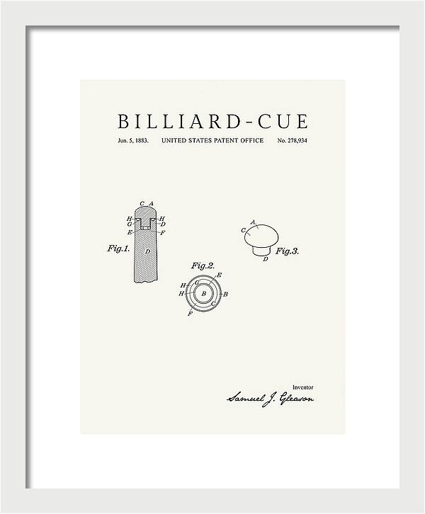 Billiard Cue Minimalist Patent Us278934a