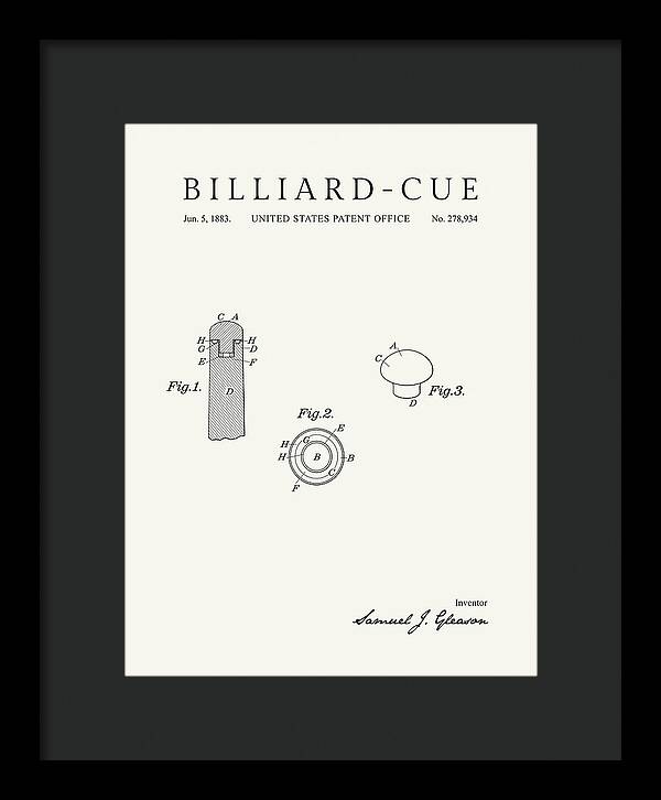 Billiard Cue Minimalist Patent Us278934a