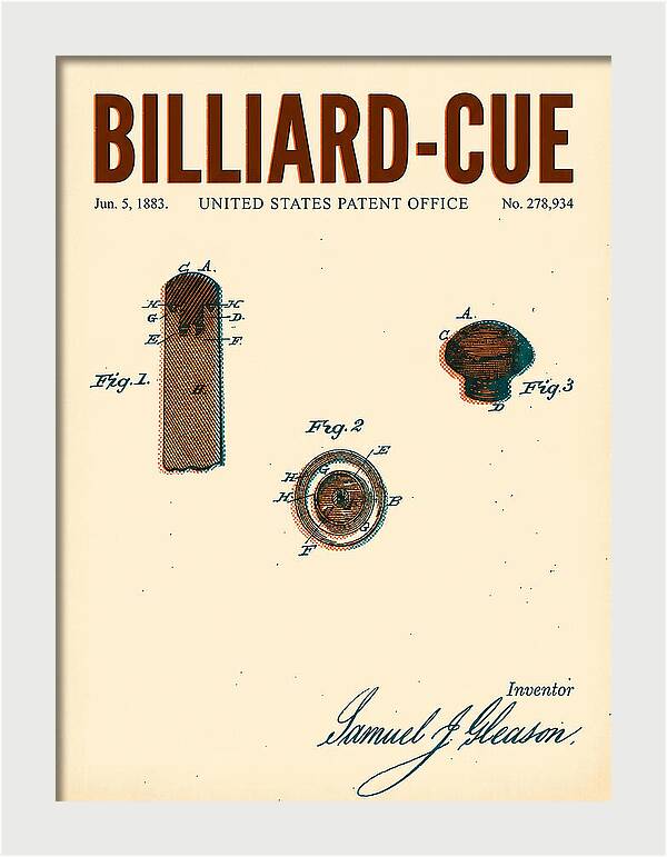 Billiard Cue Retro Patent Us278934a