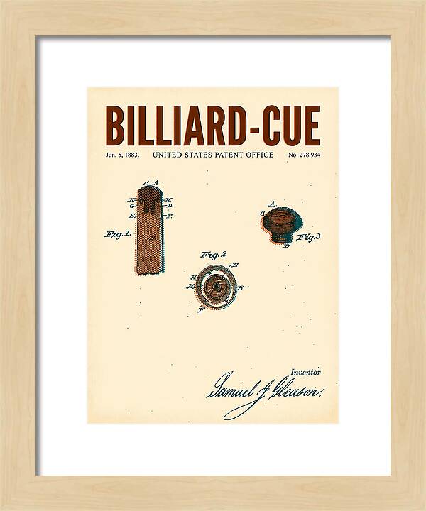 Billiard Cue Retro Patent Us278934a