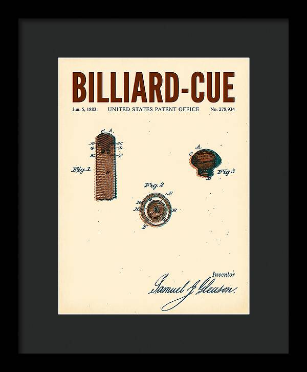 Billiard Cue Retro Patent Us278934a