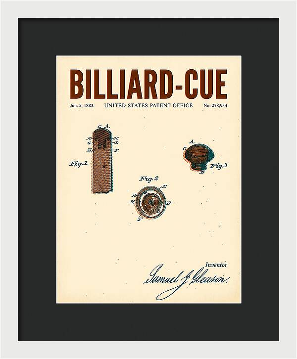 Billiard Cue Retro Patent Us278934a