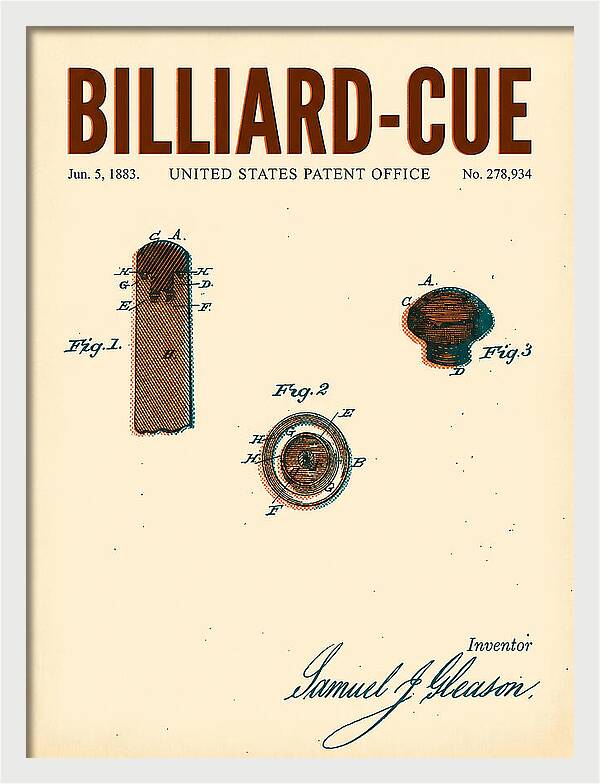 Billiard Cue Retro Patent Us278934a