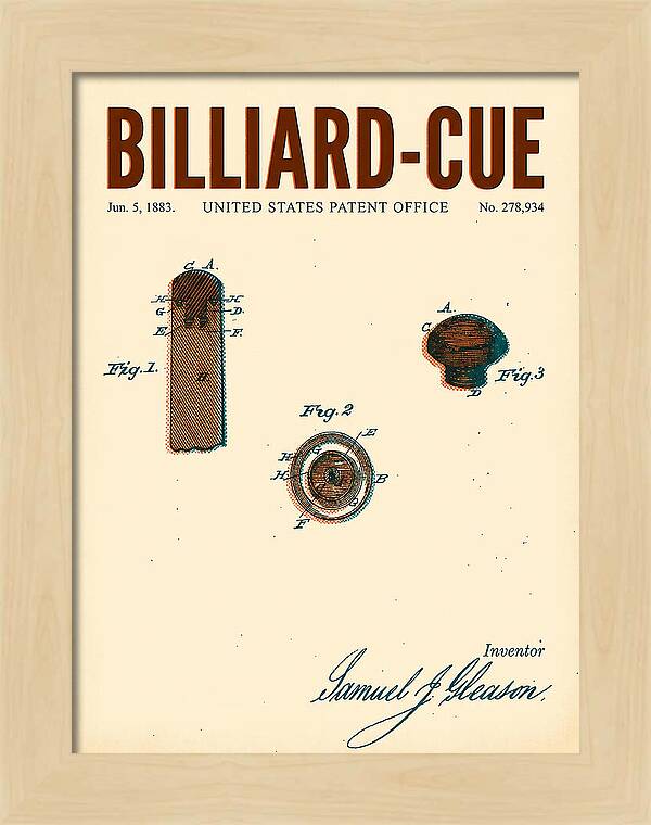 Billiard Cue Retro Patent Us278934a