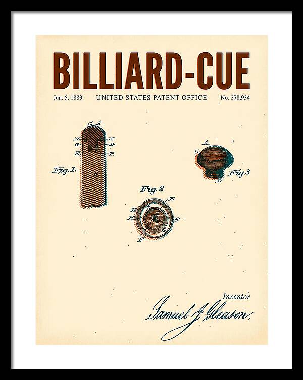 Billiard Cue Retro Patent Us278934a