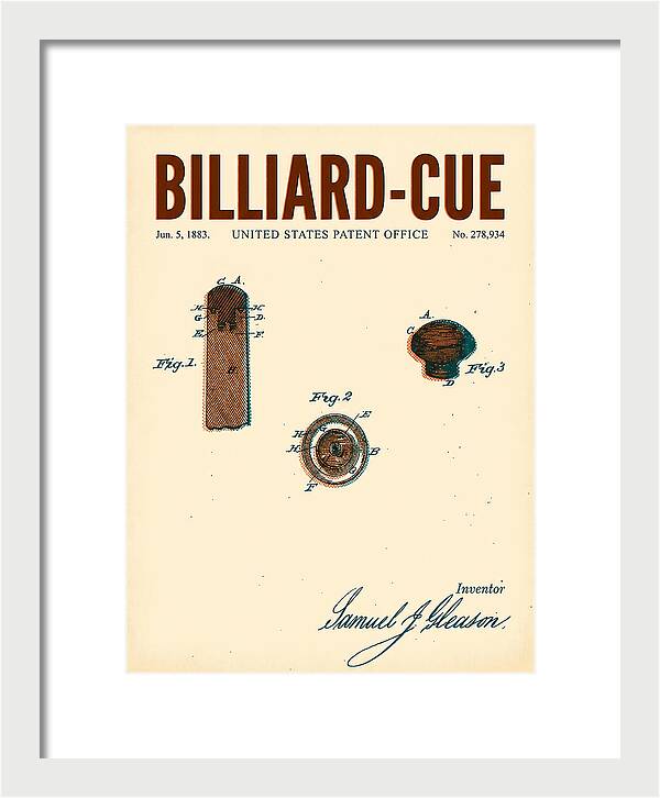 Billiard Cue Retro Patent Us278934a