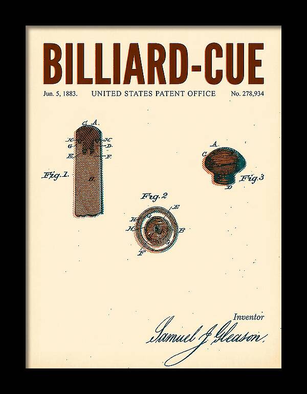 Billiard Cue Retro Patent Us278934a