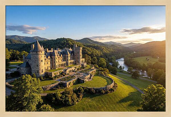Biltmore Estate At Sunset