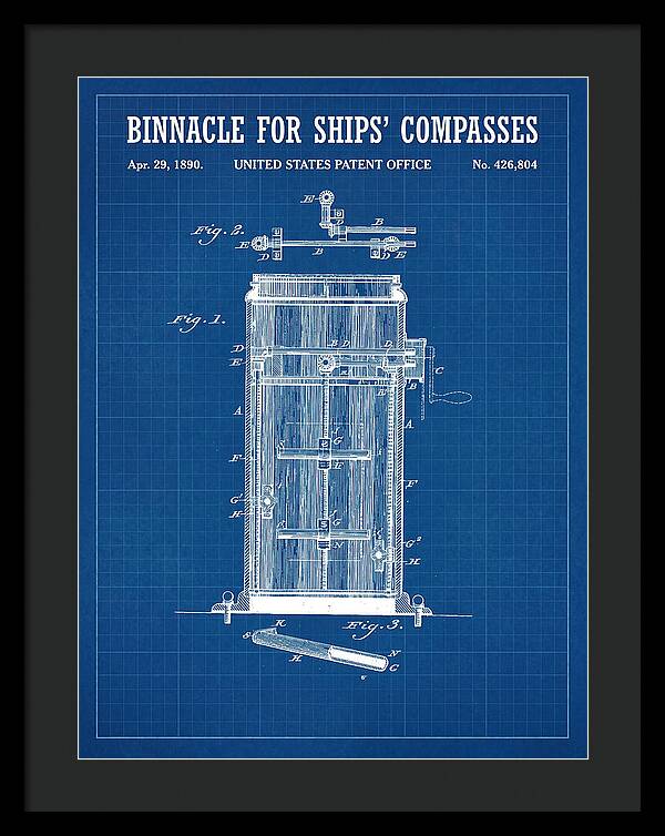 Binnacle For Ships' Compasses Blueprint Patent Us426804