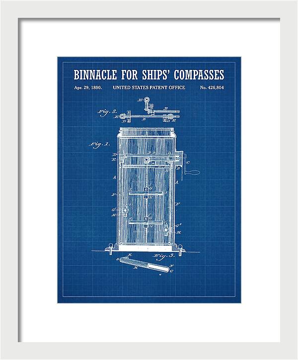 Binnacle For Ships' Compasses Blueprint Patent Us426804