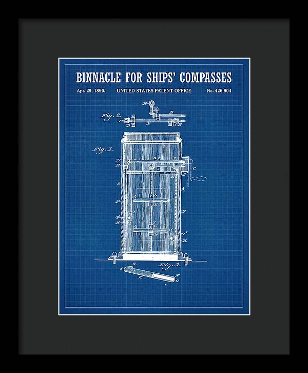 Binnacle For Ships' Compasses Blueprint Patent Us426804