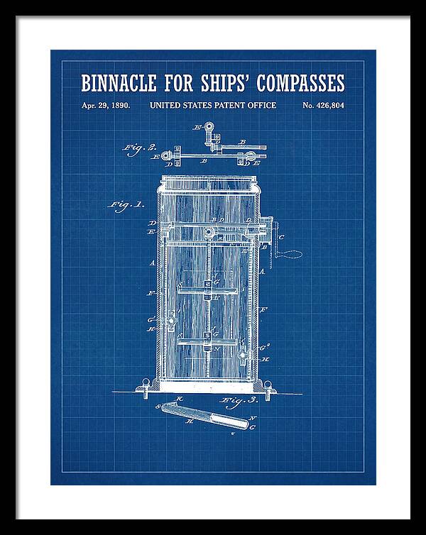 Binnacle For Ships' Compasses Blueprint Patent Us426804