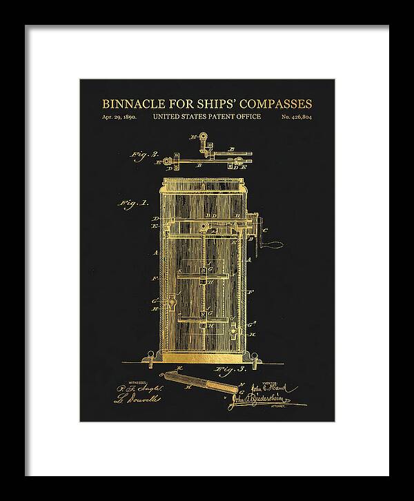 Binnacle For Ships' Compasses Gold Patent Us426804