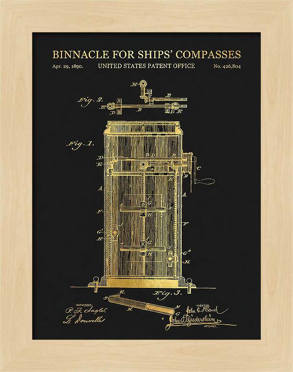 Binnacle For Ships' Compasses Gold Patent Us426804