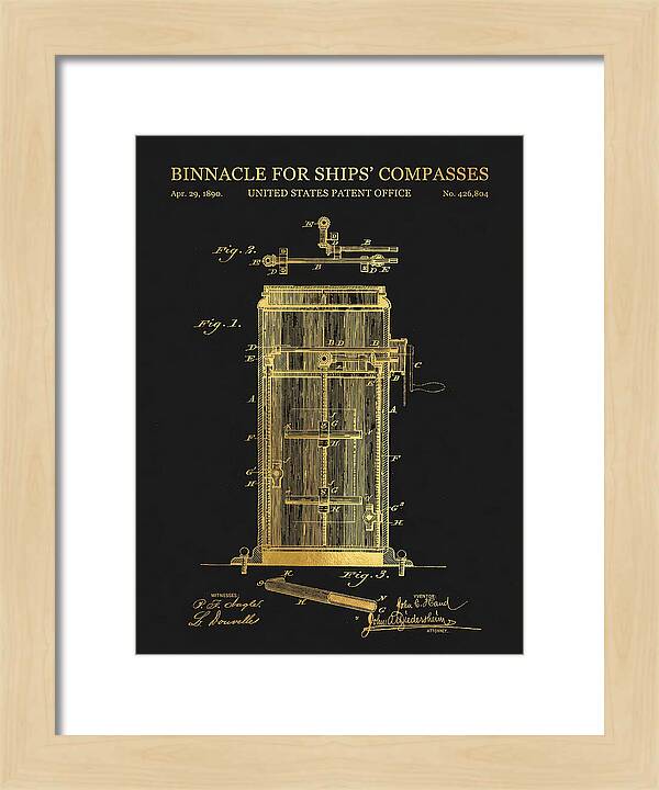 Binnacle For Ships' Compasses Gold Patent Us426804