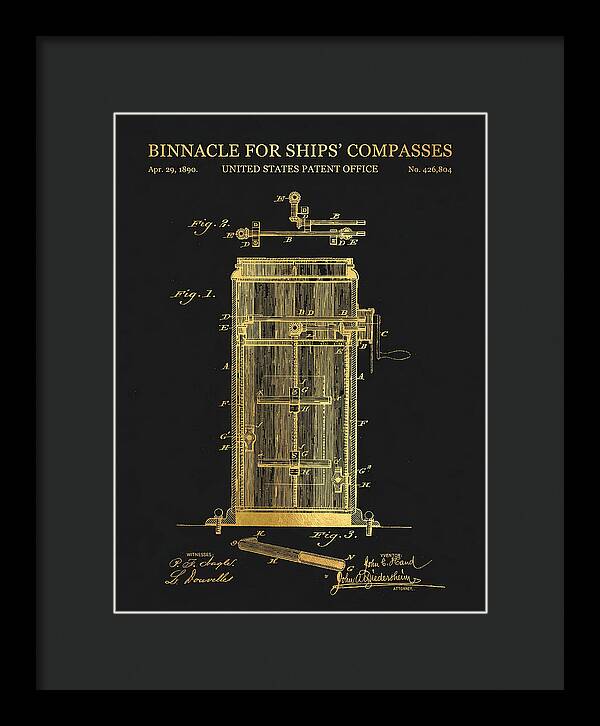 Binnacle For Ships' Compasses Gold Patent Us426804
