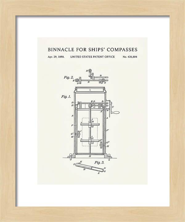 Binnacle For Ships' Compasses Minimalist Patent Us426804