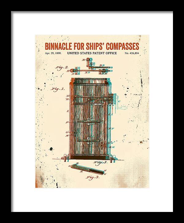 Binnacle For Ships' Compasses Retro Patent Us426804