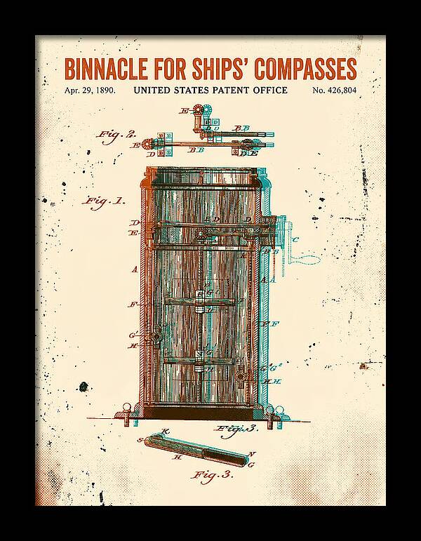Binnacle For Ships' Compasses Retro Patent Us426804