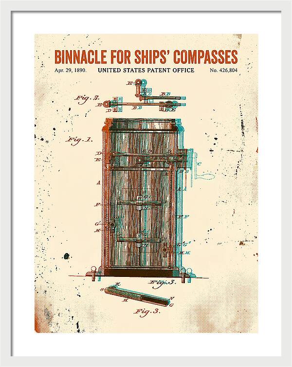 Binnacle For Ships' Compasses Retro Patent Us426804
