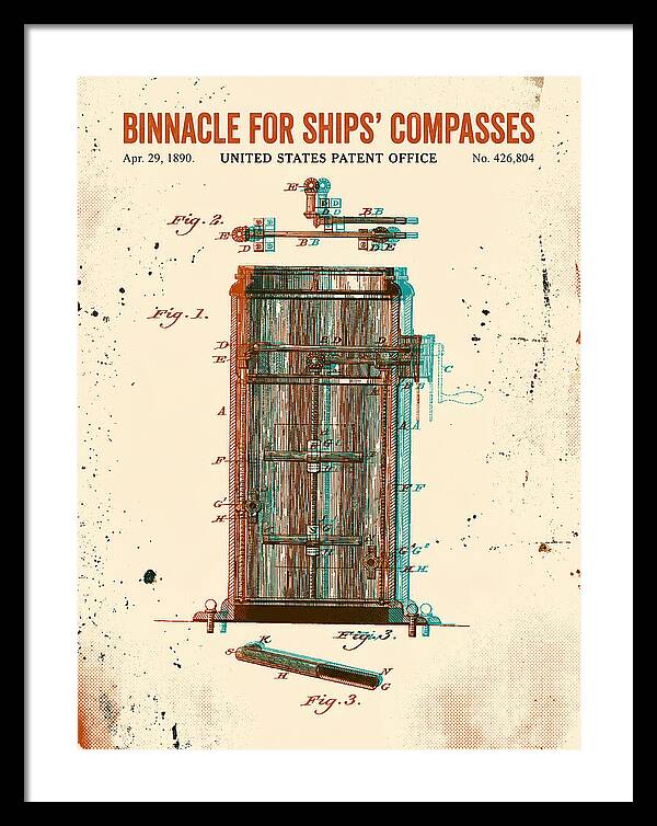 Binnacle For Ships' Compasses Retro Patent Us426804