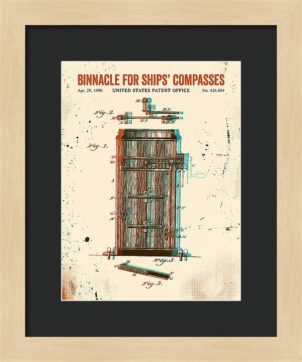 Binnacle For Ships' Compasses Retro Patent Us426804