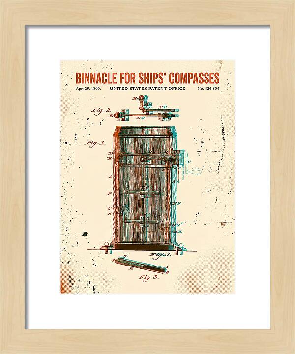 Binnacle For Ships' Compasses Retro Patent Us426804