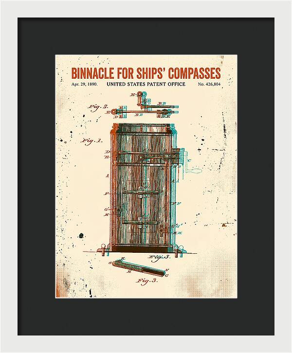 Binnacle For Ships' Compasses Retro Patent Us426804