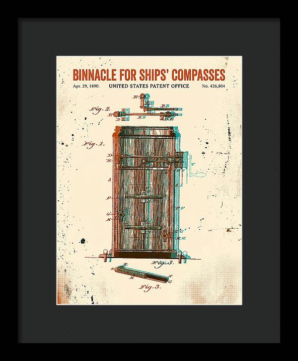 Binnacle For Ships' Compasses Retro Patent Us426804