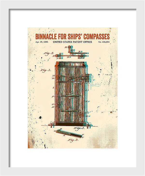Binnacle For Ships' Compasses Retro Patent Us426804