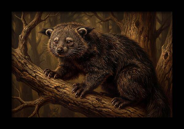 Binturong In A Forest Setting