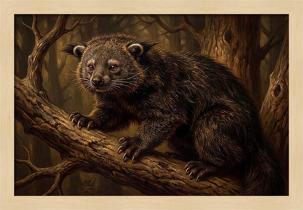 Binturong In A Forest Setting