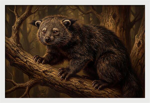Binturong In A Forest Setting