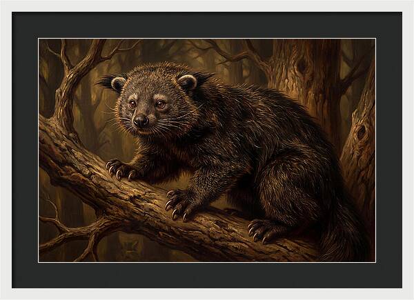 Binturong In A Forest Setting