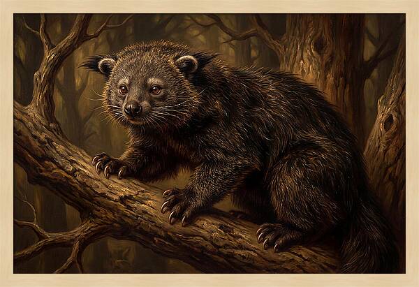 Binturong In A Forest Setting
