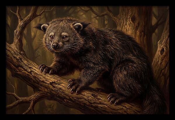 Binturong In A Forest Setting