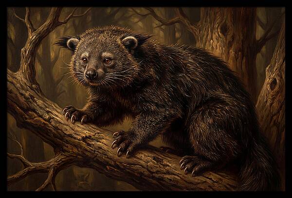 Binturong In A Forest Setting