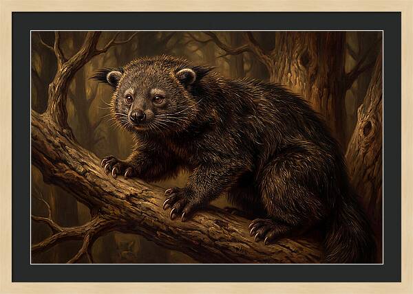 Binturong In A Forest Setting