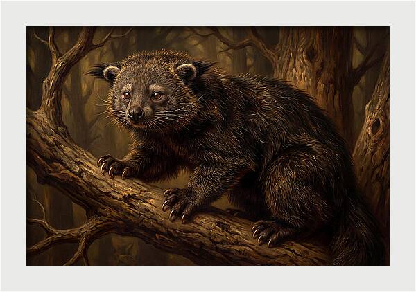 Binturong In A Forest Setting