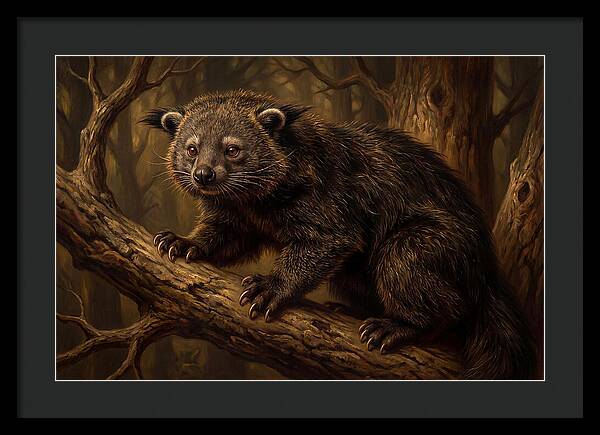Binturong In A Forest Setting